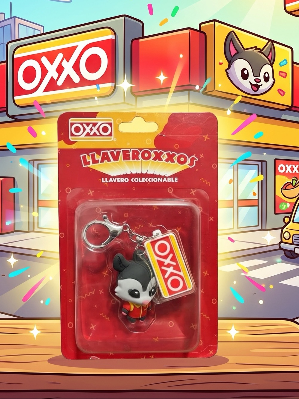 OXXO Limited Edition Keychain Opposum - LlaverOXXOs Edicion Limitada Tlacuache